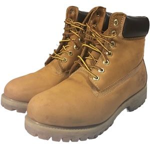 Timberland Boots Mens Sz 8 M Work Outdoor Wheat Nubuck Leather 10661 60 10